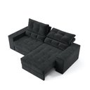Ver imagem 7 de Sofá Larissa 4 Lugares Retrátil e Reclinável 232cm Preto Suede