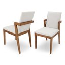 Ver imagem 1 de Kit com 2 Cadeiras de Jantar Liana com Braço - 2255 Mmj-as As-castanho Claro As-526