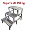 Ver imagem 4 de Escada Banqueta De Alumínio Super Resistente 03 Degraus