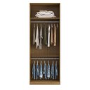 Ver imagem 6 de Guarda-roupa Modulado 2 Portas Prateleiras Cabideiro sem Gavetas 70cm 100% MDF Trend