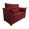 Sofá Dandara 2 Lugares Suede Compacto Estofado Confortável Suede Diversas Cores Cor:vermelho Bordo - 5