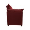 Sofá Dandara 2 Lugares Suede Compacto Estofado Confortável Suede Diversas Cores Cor:vermelho Bordo - 4