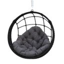 Ver imagem 5 de Balanço Ninho Suspenso Corda Náutica Preta Almofada Impermeável Cinza + Mola e Mosquetão