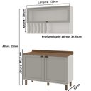 Ver imagem 4 de Cozinha Compacta Modulada 3 Peças 100% MDF Modelo Americano Cinza/Branco/Fendi/Ébano
