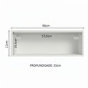 Ver imagem 3 de Armário Aéreo com Nicho Aberto 60cm Branco Emilly Madesa