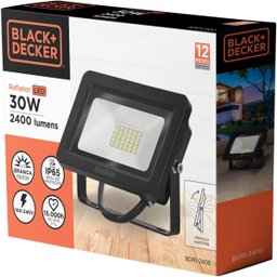 Refletor Led Eco Branca 30w Bivolt Conector Cabo Black+decker - 2