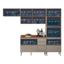 Ver imagem 5 de Cozinha Modulada Proença 4 Peças com Aéreo 120cm Ripado Nogueira Touch-nude Prime Tx - Demartêz