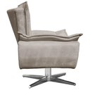Ver imagem 2 de Poltrona Decorativa Base Giratória Cromada Charger Suede Nude G19 - Gran Belo