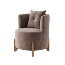 Ver imagem 6 de Kit 2 Poltronas Orgânica Curva Luna Veludo Cappuccino - Montanaris Decor