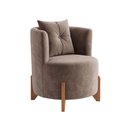 Ver imagem 5 de Kit 2 Poltronas Orgânica Curva Luna Veludo Cappuccino - Montanaris Decor
