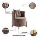 Ver imagem 7 de Kit 2 Poltronas Orgânica Curva Luna Veludo Cappuccino - Montanaris Decor