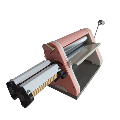 Cilindro Laminador de Massas Manual 28cm Estilo Com Cortador:Rosa