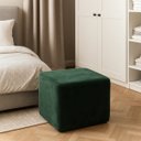 Ver imagem 1 de Puff Quadrado Veneza Apoio de Pés e Banco Suede Luxo 42x42:Verde
