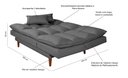 Ver imagem 6 de Sofá Cama Vancouver Suede 3 Lugares Cinza 380 Império Estofados
