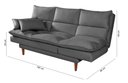Ver imagem 7 de Sofá Cama Vancouver Suede 3 Lugares Cinza 380 Império Estofados