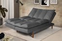Ver imagem 1 de Sofá Cama Vancouver Suede 3 Lugares Cinza 380 Império Estofados