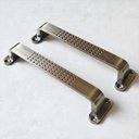 Ver imagem 2 de Puxador Duplo Milano Pontos 148mm Bronze Antigo Porta Pivotante Correr Madeira Vidro Colonial Clássi