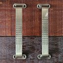 Ver imagem 4 de Puxador Duplo Milano Pontos 148mm Bronze Antigo Porta Pivotante Correr Madeira Vidro Colonial Clássi