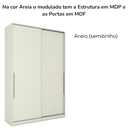Ver imagem 6 de Guarda Roupa Modulado 2 Portas 241x159 Cm Seletto Areia Henn