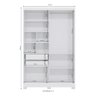 Guarda-roupa Solteiro Kappesberg 2 Pts Correr com Pé Branco - 3