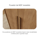 Ver imagem 6 de Guarda Roupa Robust 6 Gavetas 100%mdf Cumaru Fendi