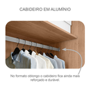 Ver imagem 4 de Guarda Roupa Robust 6 Gavetas 100%mdf Cumaru Fendi