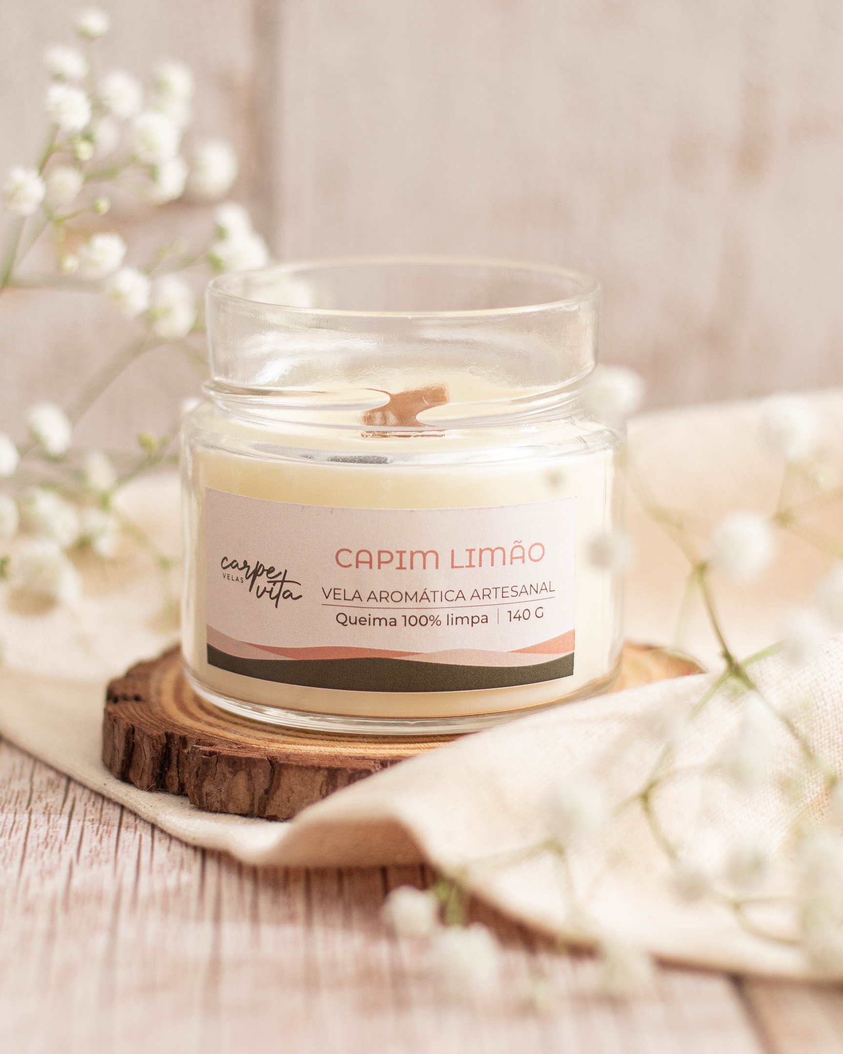 Vela Aromática Capim Limão 140g - 4