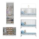 Ver imagem 5 de Quarto de Bebê Completo com Berço Americano 3 em 1 Colchão Doçura Multimóveis Mp4674 Branco