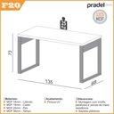 Ver imagem 3 de Kit Mesa Escrivaninha 1,35m + Gaveteiro 3 Gavetas Escritório Cor:freijó com Preto Fosco