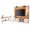Ver imagem 1 de Estante Home Theater Virtus Cinamomo Off White com Aparador Vivant Off White Cinamomo - Hb Móveis