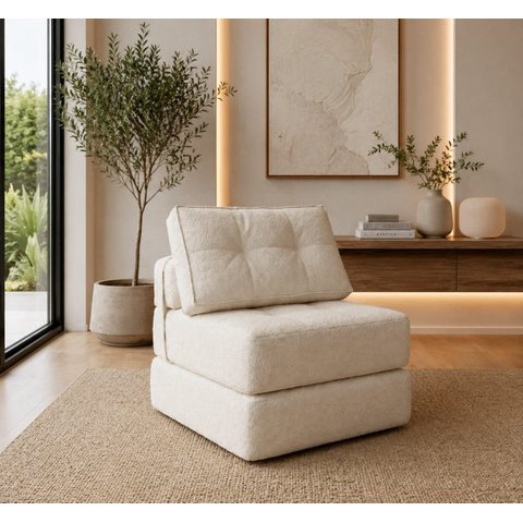 Poltrona Modular Orgânica Bouclê Conforto Estilo Minimalista