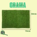 Ver imagem 2 de Tapete Decorativo de Grama Sintética - 50x70cm, 22mm