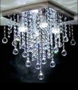 Ver imagem 3 de Lustre para Sala de Cristal Legítimo K9 Base Inox 30x30 Cm