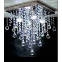 Ver imagem 3 de Lustre para Sala de Cristal Legítimo K9 Base Inox 30x30 Cm