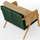 Ver mais imagens de Kit 04 Poltronas Decorativas Sala Estar Pietra L02 Facto Verde Musgo Linho Bege Escuro - Lyam Decor