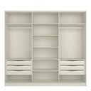Ver imagem 4 de Guarda Roupa 276cm Laterais Curvas 100% Mdf com Espelho Cor:luna