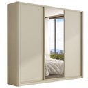 Ver imagem 2 de Guarda Roupa 276cm Laterais Curvas 100% Mdf com Espelho Cor:luna