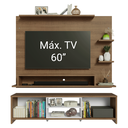 Ver imagem 6 de Rack com Painel para TV até 60 Polegadas 180 cm Rustic/Branco Metz Madesa