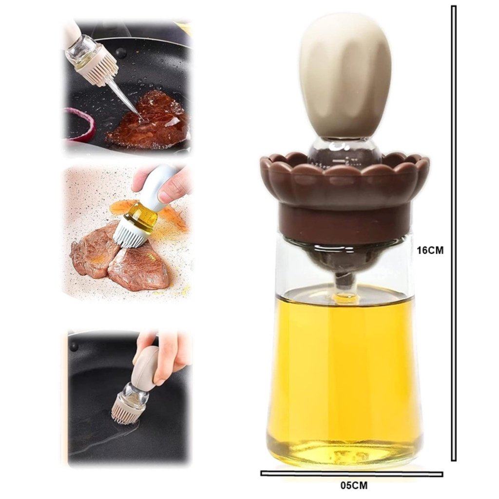 Dispenser de Óleo e Azeite 2 em 1 com Escova de Silicone - 1