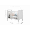 Ver imagem 3 de Berço Mini Cama Americano AL 3 em 1 Com Rodinhas 3 Reguágens de Altura Cor Branco JA