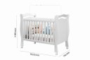 Ver imagem 3 de Berço Mini Cama Americano AL 3 em 1 Com Rodinhas 3 Reguágens de Altura Cor Branco JA