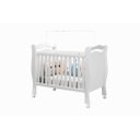 Ver imagem 2 de Berço Mini Cama Americano AL 3 em 1 Com Rodinhas 3 Reguágens de Altura Cor Branco JA