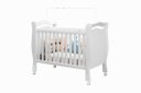 Ver imagem 2 de Berço Mini Cama Americano AL 3 em 1 Com Rodinhas 3 Reguágens de Altura Cor Branco JA