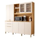 Ver imagem 2 de Armário para Cozinha Completa 7 Portas 3 Gavetas Apolo Bege/Cinamomo/Off White