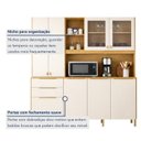 Ver imagem 7 de Armário para Cozinha Completa 7 Portas 3 Gavetas Apolo Bege/Cinamomo/Off White