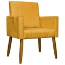 Ver mais imagens de Kit 3 Poltronas Decorativas Confortáveis Mari - Mostarda Suede