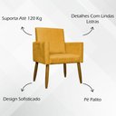 Ver imagem 5 de Kit 3 Poltronas Decorativas Confortáveis Mari - Mostarda Suede