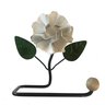 Porta Papel Higiênico de Parede Com Flor de Ferro:Branco - 1