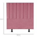 Ver imagem 3 de Cabeceira de Cama Solteiro Box 100 Cm Taís Suede:rosa