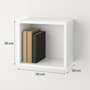Ver imagem 2 de Nicho Cubo em MDF 30x30x20cm Branco para Sala Quarto Escritório